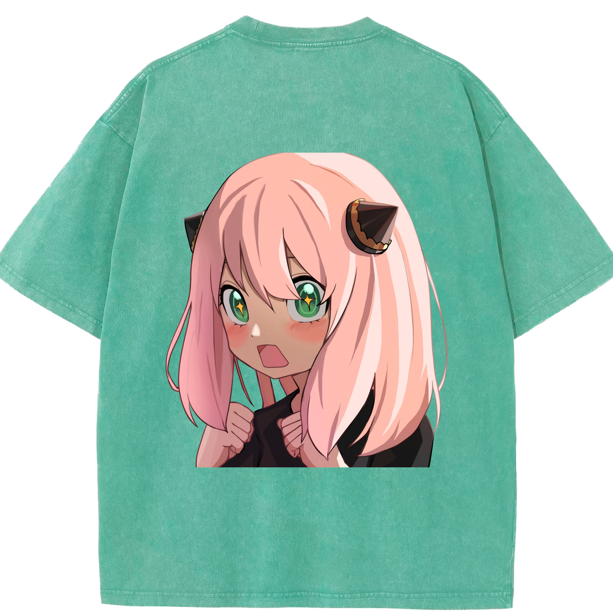 （画像用） SPY×FAMILY间谍家家酒 綿100% ヴィンテージ風 半袖Tシャツ（背面プリント）